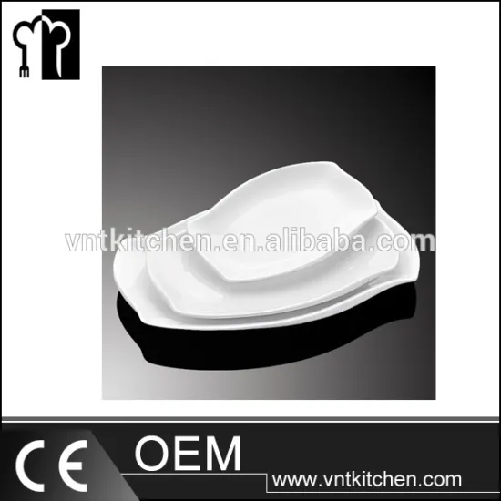 VNTY001 8'' Ceramic S Shape Fish Plate