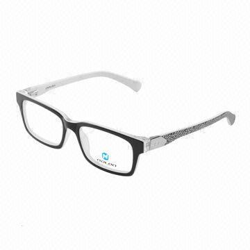 Hot Sale Acetate Double Color Optical Frame with Leather