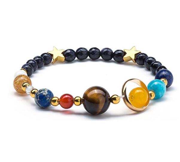 Brazalete de piedra preciosa cuarzo natural cuarzo pulsera ajustable elástica para hombres mujeres