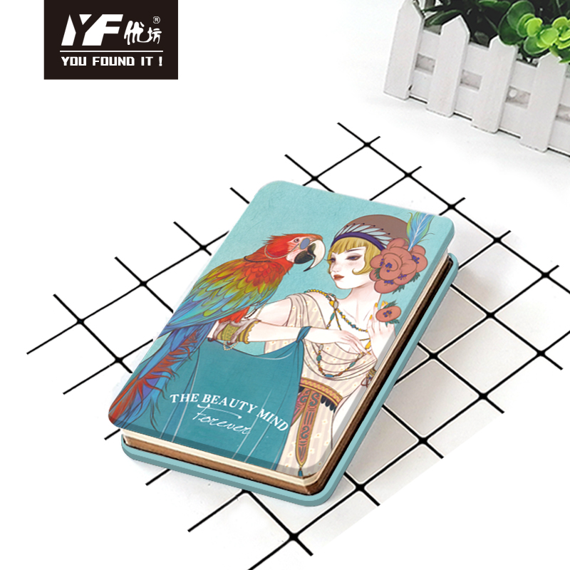 Custom beauty style cute metal cover notebook