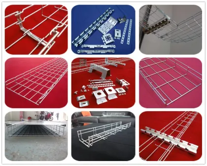 Bandeja porta cable (mallado de almbre) Galvanizado en caliente. 4" (100mm) de altura, 24" (600mm) de ancho Wire Mesh Tray