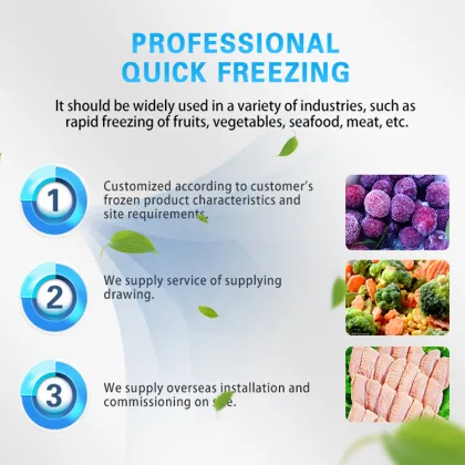 IQF Quick Freezer/Tunnel Quick Freezing Machine IQF Freezing Tunnels