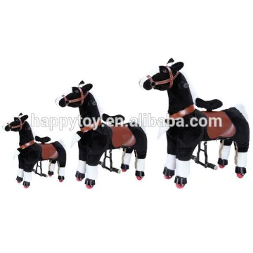 HI CE mechanical ride on black zebra ride on horse toy pony for kids & adult