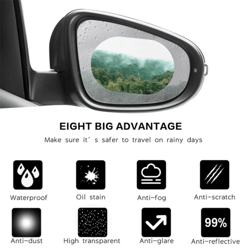 Wholesale PET Rear View Mirror Rain-proof Anti-fog Film