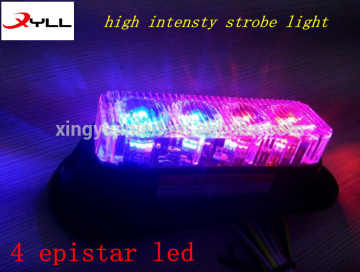 DC12v/24v 4pcs led strobe light,PC cover design mini led flashing light for car and motorcycle