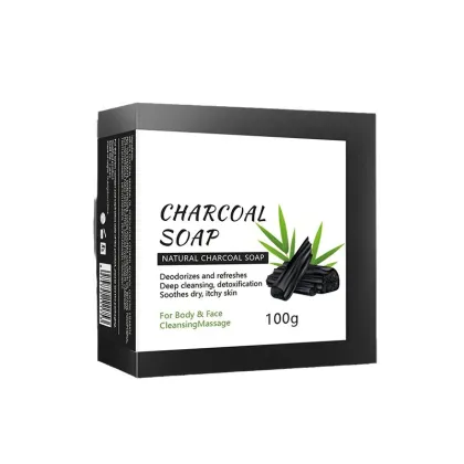 100G Natural Moisturizing Cleansing Charcoal Soap for Dry and Sensitive Skin