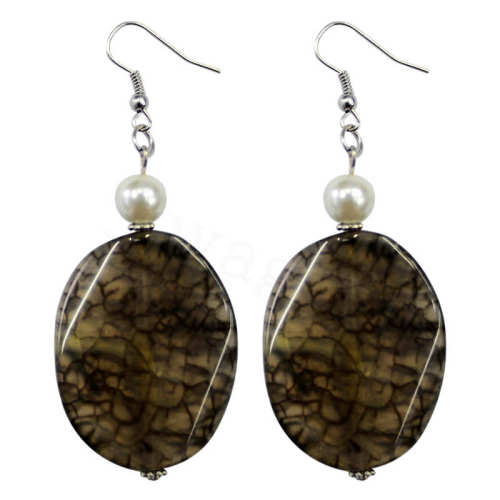 Natural Gemstone Agate Earring