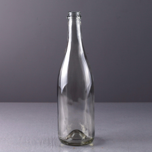 750ml σαφές γυαλί μπουκάλι σαμπάνιας