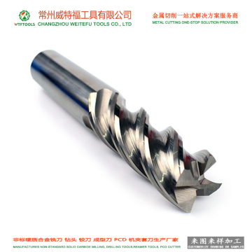 high performance HRC55 4 flutes tungsten carbide end milling cutter tools