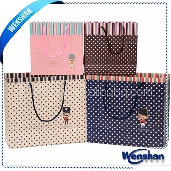 Eco friendly custom printed shopping gift paper bag with logo print