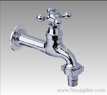 Brass Horizontal Ceramic Sheet Single Cross Zinc Handle Water Faucet For Washing Machine 