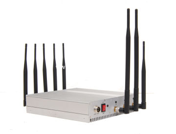9 Band 16w Cellphone Remote Control Jammer / Blocker 34dbm , 8 Antenna