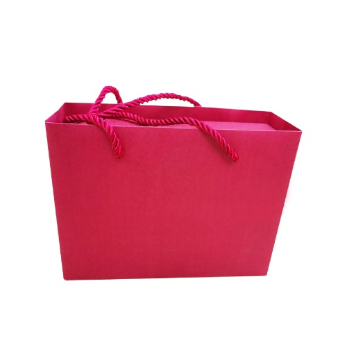 Red Hinged paper gift box with shredding paper
