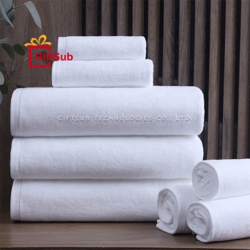 Wholesale 100% Cotton White Beach & Bath Towels - 600gsm, 70x140cm
