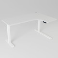 White Adjustable Height Electric Desk With USB Ports