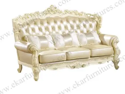 Multi Color Vintage Style Chinese Leather Sofa