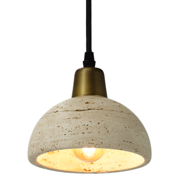 Подвеска с куполом из травертина из натурального пещерного камня