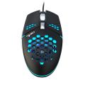 8000dpi Wired Hole Gaming Mouse med fläktprogrammering