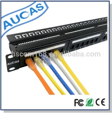 Taiwan 24 port UTP blank Cat6 patch panel with back bar 19 inch 1U wholesales