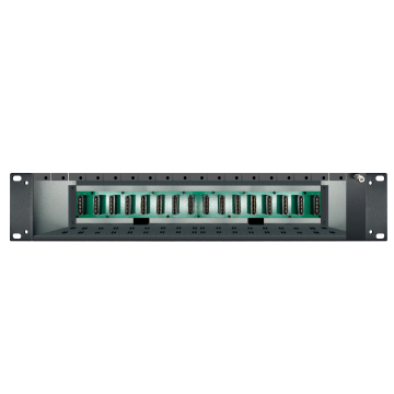 カスタマイズ可能な16スロット2Uシルバーメタルドロワータイプトランシーバーラック19インチマウント用