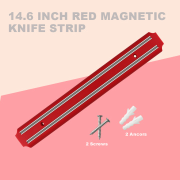14.6 INCH RED MAGNETIC KNIFE STRIP