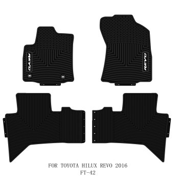 Custom Design Car Floor Mats For TOYOTA 2D Latex Car Mats Car Accessory Fit For TOYOTA HILUX REVO 2016