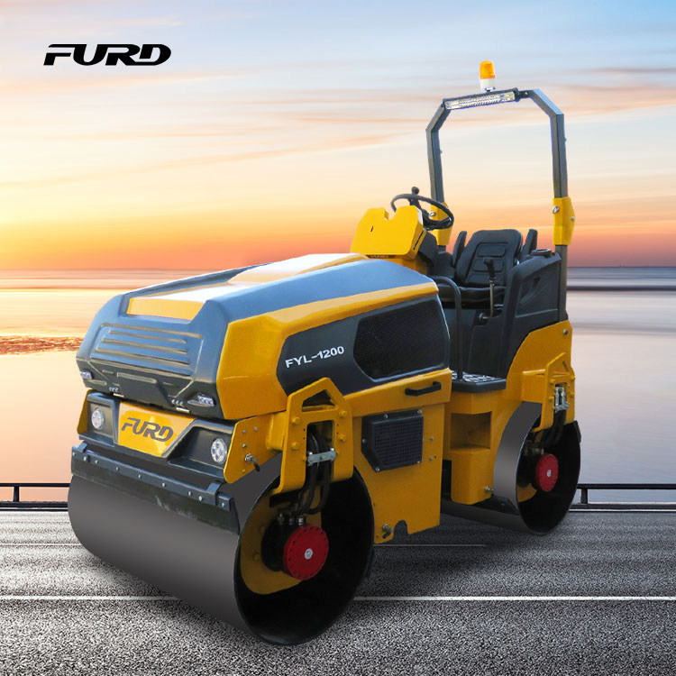 Trung Quốc nổi tiếng Double Drum Reling Ride trên 3T Road Roller