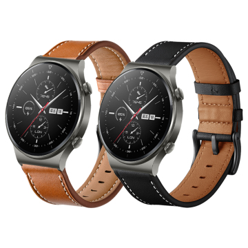 Classic Leather Strap for Huawei Watch GT 2e GT2 42mm 46mm - Luxury Bracelet