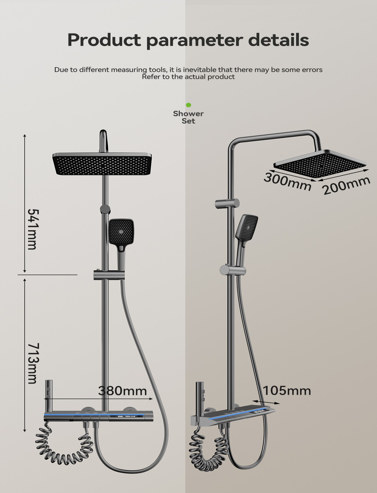 the size of 4073 shower mixer