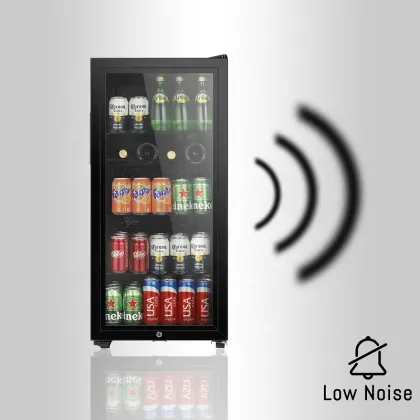 Hertzel 126 Cans Freestanding Beverage Refrigerator Cooler