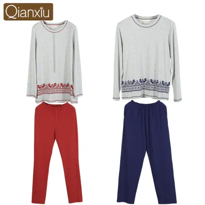 Qianxiu China factory 2015 new matching family pajamas