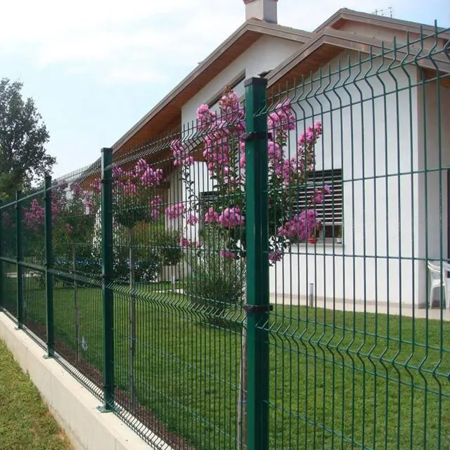 Valla del panel curvo de malvado de alambre galvanizado de flexión de ajuste 3D