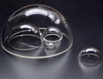 Optical quality glass domes