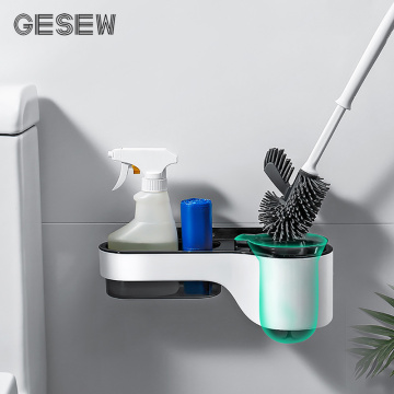 GESEW TPR Toilet Brush Holder For Toilet Cleaning Brush Multifunction WC Accessories Storage Rack Set For Bathrooms Accessories