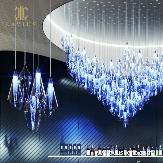 Metal glazed ball shape chandelier Shopping mall custom large popular chandelier Gold chandelier