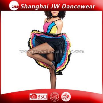 Fashion Long Jazz Skirt with Colorful Design