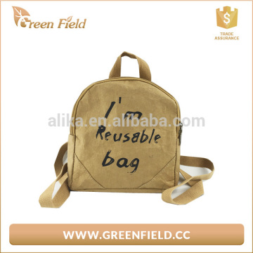 Best selling kraft paper backpack fashion casual foldable kraft paper backpack
