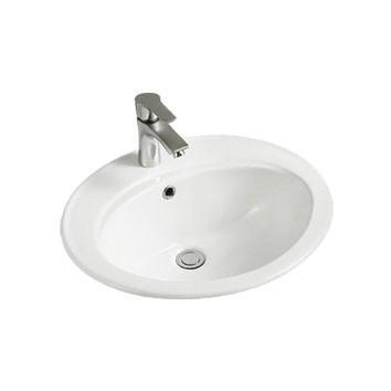 mirror above counter basin