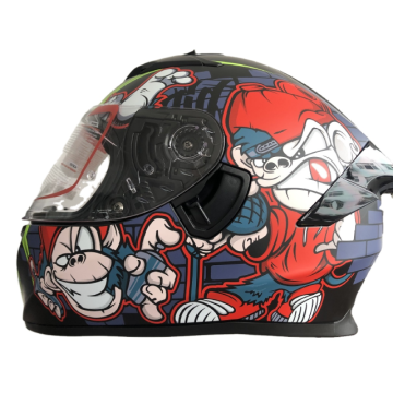DOT Approved Racing Motorcycle Helmets with Visor - Off Road Helmets and Decals