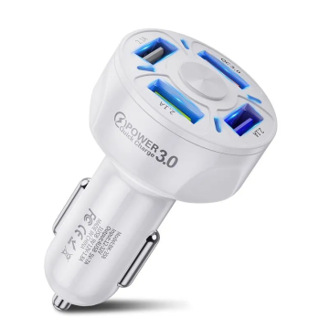 4 Ports Multi USB Car Charger 48W Quick 7A Fast Charging QC3.0 Adapter for Phones