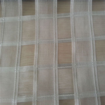 new fashion fabric 100% poly voile for dress plaid jacquard light fabric polyester fabric