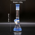 Blue transparent glass hookah