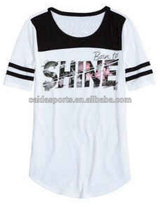 2016 hot selling girl fashion printed short sleeve T-shirt