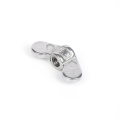 Polished stainless steel finger-tight butterfly nuts