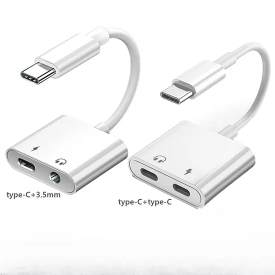 High-Quality USB-C to 3.5mm Headphone Adapter: 2-in-1 Audio Cable Solution