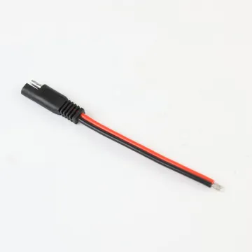 Red and Black SAE Wire Cable: 0.1m Section Length, Polybag Packing, Custom Power Cable