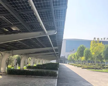 Solar energy storage and charging integrated parking shed