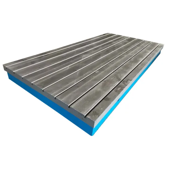 Cast Iron Plate Surface Machining and Flatness Measurement for T Slots and Bed Plates