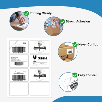 3.375" X 2.33" adhesive sticker paper