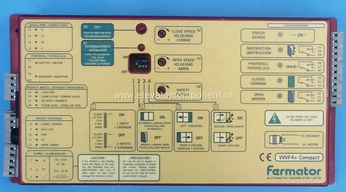 Fermator Door Drive VVVF4+ VVVF5 for Sch****** Elevators